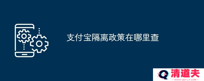 支付宝隔离政策在哪里查