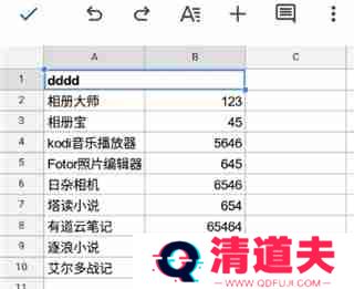 谷歌表格怎么合并单元格