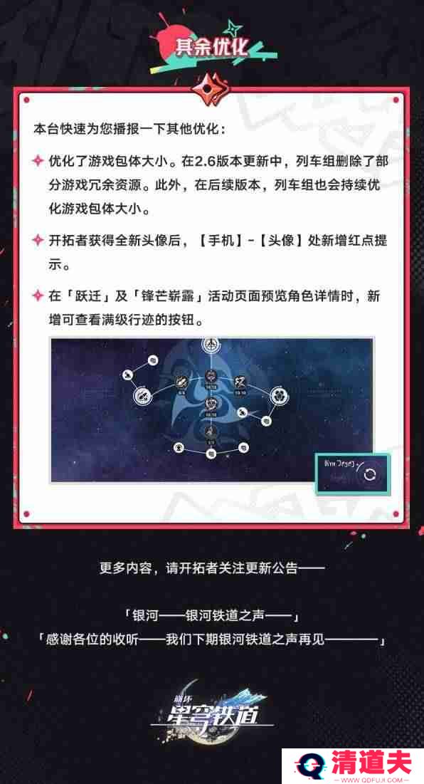 崩坏星穹铁道2.6版优化与新功能介绍 崩铁2.6更新内容